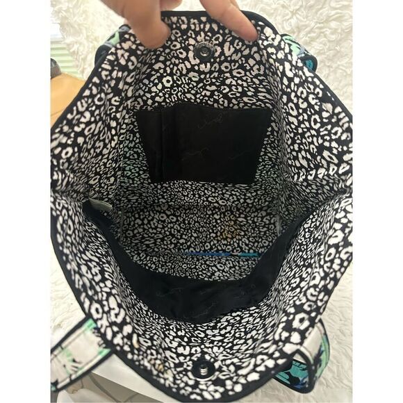 Vera Bradley Quilted Tote Shoulder Bag in CamoFloral pattern Blue Multi Large - Picture 6 of 9